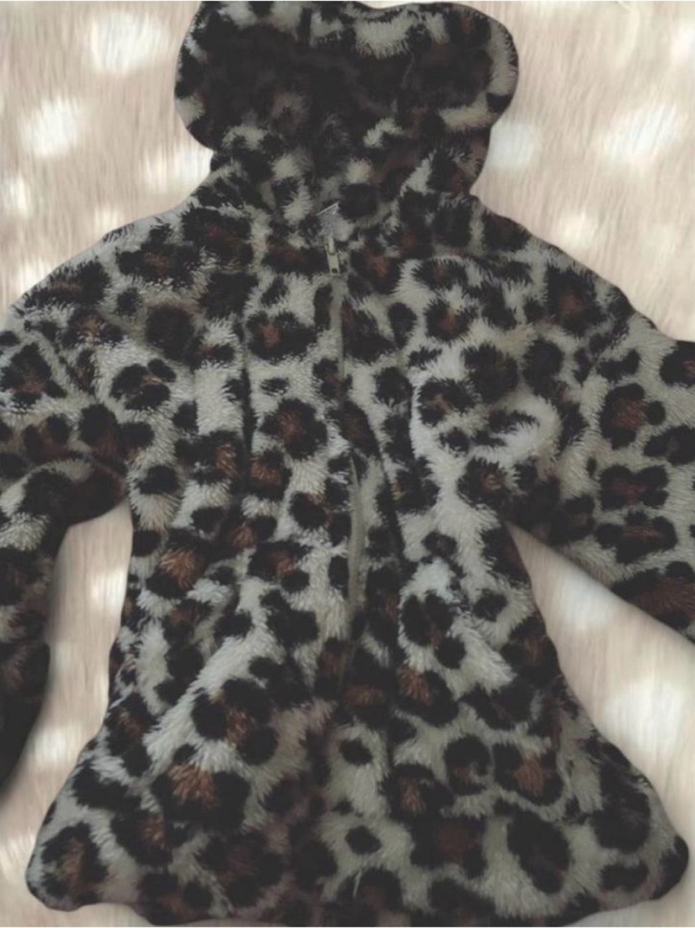 Cozy Leopard Faux-Fur Hooded Jacket for Kids - Brown/Black